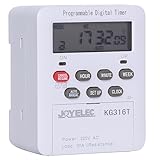 JOYELEC Timer LCD Digitale Programmabile，30A，6600W，AC220V,Gruppo 16 set di interruttori di...