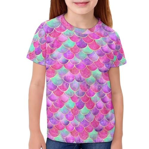Image of ENLACHIC Girls Teens Pink Flamingo Printed Summer Short Sleeve T-Shirts Cute 3-16 Years