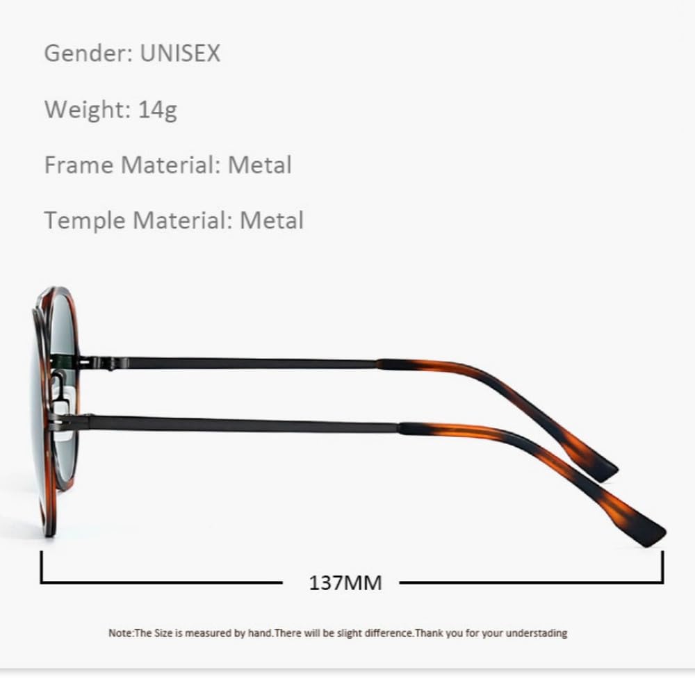 Lunettes de soleil polarisées classiques, monture en métal léger, protection UV400