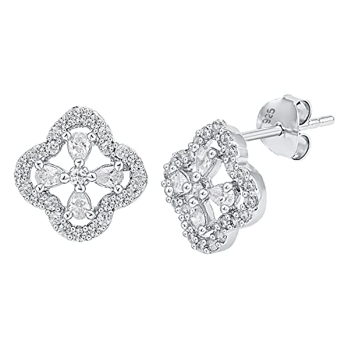 Image of Pissara Stunning 925 Sterling Silver Valentine Day Gift Cubic Zirconia Earrings For Women And Girls|with Authenticity Certificate, 925 Stamp & 6 Months Warranty (E104602)