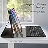 Custodia con Tastiera per Tablet Samsung Galaxy Tab S6 Lite 2024/2022/2020 10,4 Pollici, Italiano QWERTY Rimovibile Bluetooth Tastiera, Custodia con Supporto Pen per S6 Lite Tablet 10,4" (Nero)