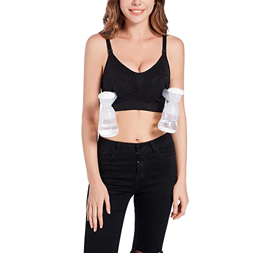 Sutiã de amamentação com bomba de mama para mulheres mãos livres Sutiã de amamentação ajustável para