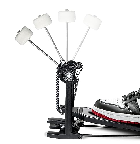Image of Softline Pro SP41 Bass Drum Pedal Single Chain Drive Kick Pedal with Adjustable Spring Tension, Non-Slip Footboard & Classic Felt Beater Drum Pedal for Beginners & Professional Drummers (SP41-Single)