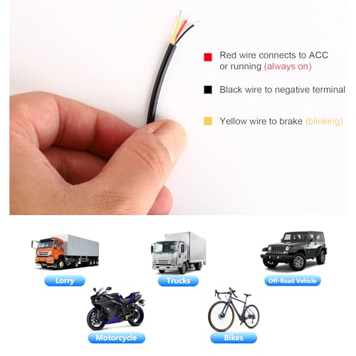 image for Suvnie Car F1 Style Brake Light, DRL Fog Rear Tail Third Brake Light, 