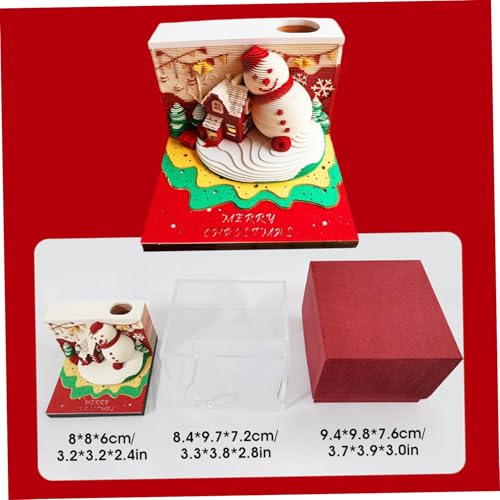 Calendrier 3D 2026 déco de bureau hivernale pour maison et office