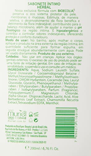 Kit Muriel Sabonete Íntimo + Sabonete Íntimo Herbal 200Ml, Muriel