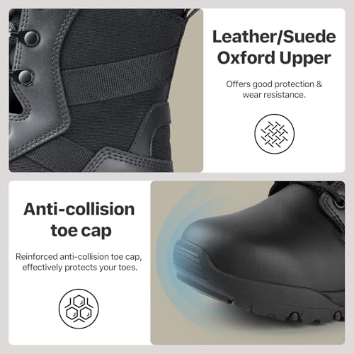 Image of FREE SOLDIER Women's Tactical Boots 8 Inches Lightweight Combat Boot Durable Military Work Outdoors Boots Desert Boot for Women