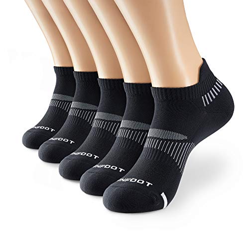 5/10 Pairs Athletic Running Cushioned Silky Dry Ankle Socks for Men and Women