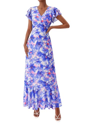 Image of PRETTYGARDEN Womens Summer Boho Floral Maxi Dress