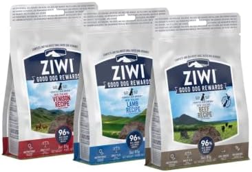 ZIWI Peak Good Dog Rewards Training Treats – All Natural, Grain-Free, Healthy Dog Treats (Beef, Lamb, Venison 3oz Bundle)