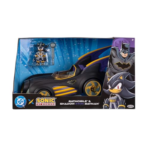 DC X Sonic Batmobile Shadow-fied! with Cool 2.5 Inch Shadow Action Figure as Batman, from the DC x Sonic the Hedgehog Comic Book Series - A Collector's Must Have! - image 3