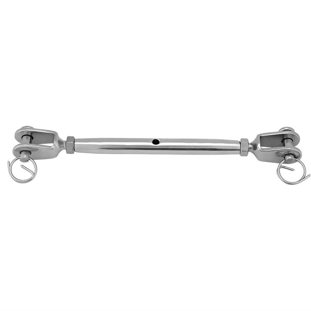 Jaw Screw, Easy to Use Rigging Screw, Silver Colour Closed Body Jaw, Closed Jaw Turnbuckle, Practical for Sailing Boating (#1) (#2) (#3) (#4) (#5)