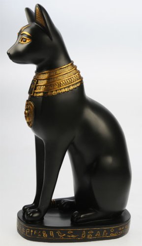 Ars-Bavaria Gran Escultura Gatos Diosa Bastet Dios Egipcio