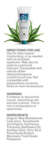 Aloe Cadabra Bedew Organic Intimate Moisturizer System For Vaginal Dryness, Menopause And Personal Comfort With 14 Screw-On Applicators, 2.9 Ounce #TOP2