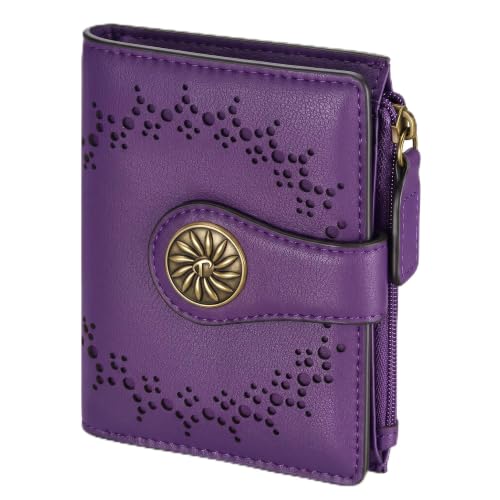 Tipmile Small Wallet Women Bifold RFID Blocking Card Holder Leather Wallets