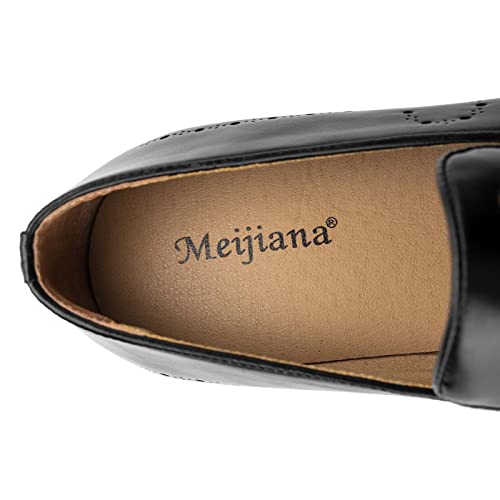 Image of Meijiana Mens Loafers Wedding Dress Shoes Slip-On Loafers for Men Tuxedo Suit Shoes
