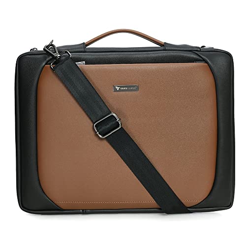 Vaku Luxos® LA ROMANI 14 inch Laptop Bag Refined Premium Collection Leather Organizer Shoulder Sling Office Bag for Men & Women for Laptop and up to 15″ MacBook