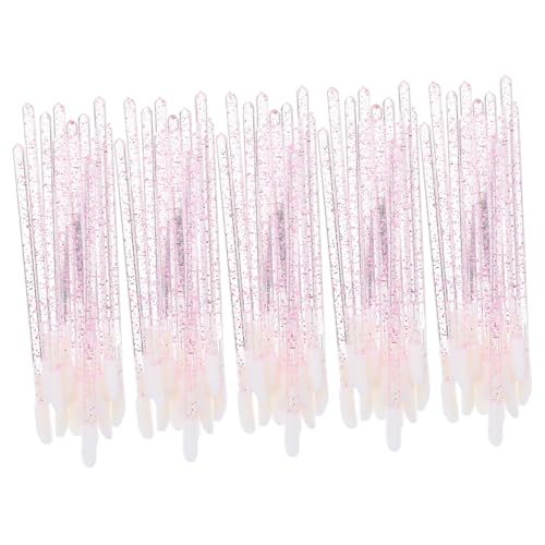 Healeved 1 Set Disposable Makeup Brush Flocking Heads Lip Brush Eyeshadow Applicator Makeup Tool Professional Set