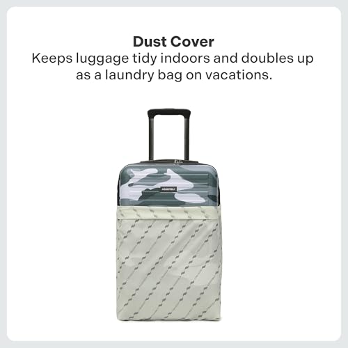 Image of Assembly Stark Hard Luggage Set of 2 Trolley Bags (20 + 24 Inch), Unbreakable Polycarbonate Camo Print Luggage Set, TSA Lock, Silent 8 Spinner Wheels, Hard Shell Suitcase Set Green