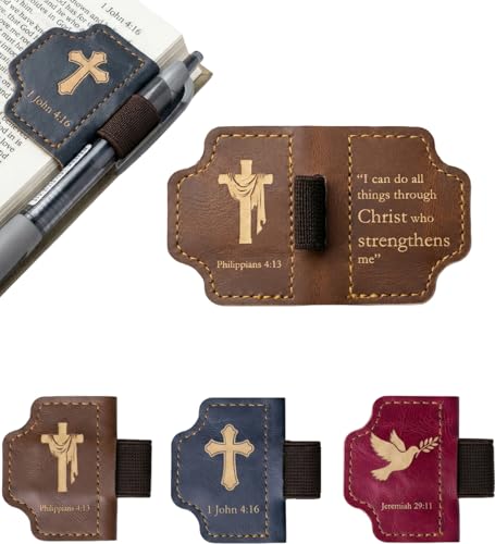 3-Pack Magnetic Leather Bible Bookmarks