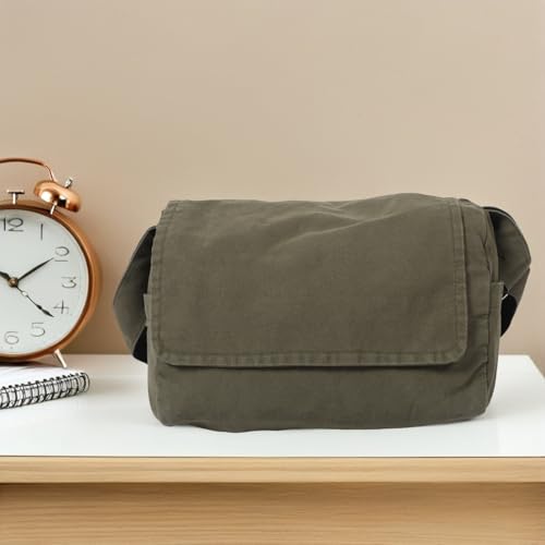 Sac bandoulière en toile Alipis grand format unisexe style décontracté - 3