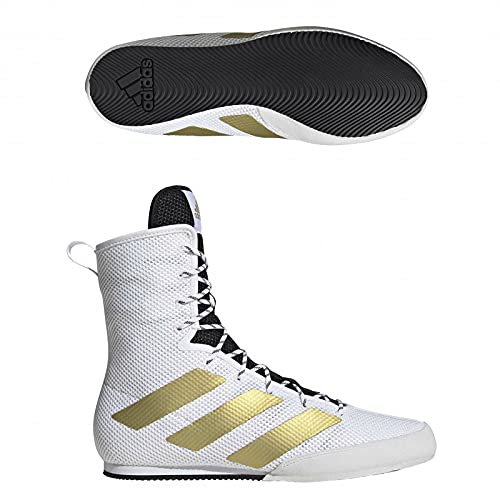 Foto von adidas Box Hog 3 Boxschuhe – Herren, Damen, Unisex, Weiß/Gold, 40T
