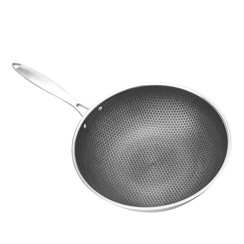 Wok Healifty de acero inoxidable antiadherente 2.21 lb miniatura 1