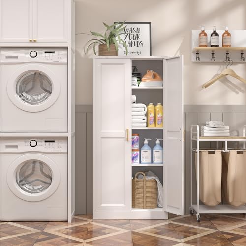 Image of Steeloong 60 inchMetal Pantry Storage Cabinet with Doors & 3 Adjustable Shelves