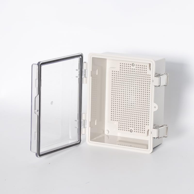 Caja de conexiones eléctricas de plástico eléctrico, caja de distribución de plástico eléctrico, cubierta transparente impermeable, 15.35 "x 11. 42"