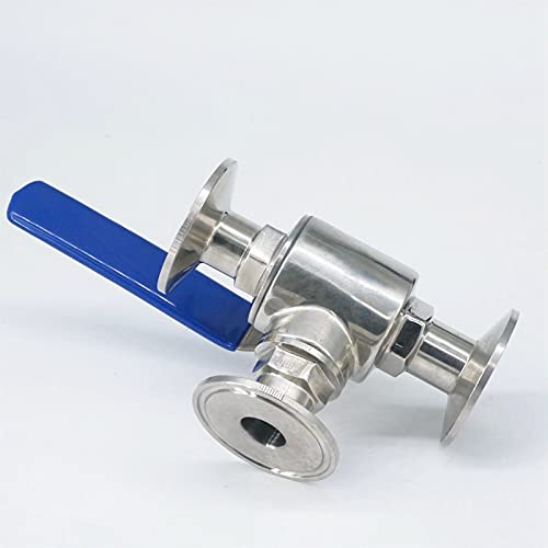 Válvula de bola de puerto L de 3/4 pulgadas con abrazadera Tri Clamp para tuberías 5