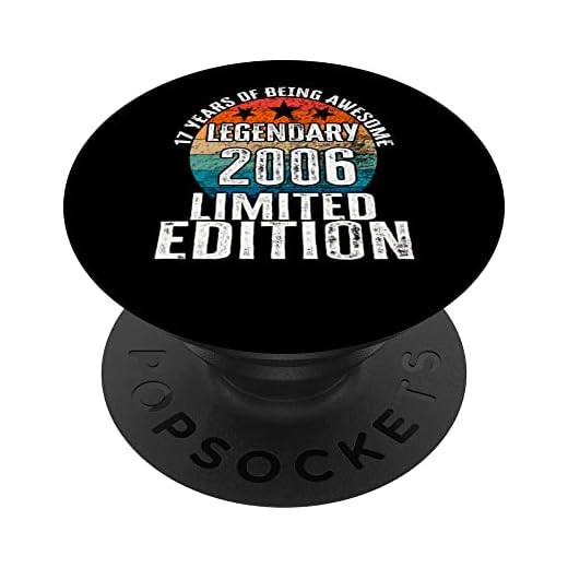 17 cumpleaños Año de nacimiento 2006 Edición limitada PopSockets PopGrip Intercambiable