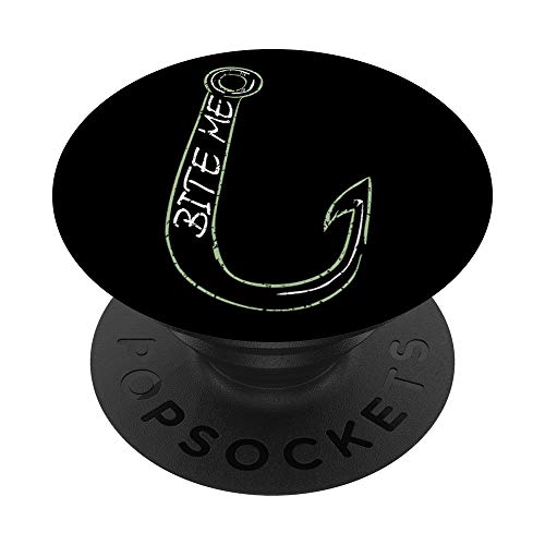 Bite Me divertente appassionato di pesca amore per pesci avidi pescatore PopSockets PopGrip Intercambiabile