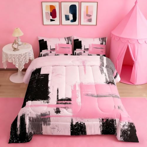 Feelyou Abstract Comforter Modern Abstract Art Comforter Set for Boys