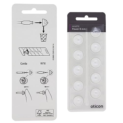 Genuine Oticon Hearing Aid Domes Minifit Power 8mm (0.31 inches - Medium), Oticon Branded OEM Denmark Replacements, Authentic Accessories for Optimal Performance - 2 Packs / 20 Domes Total - Thumbnail 4