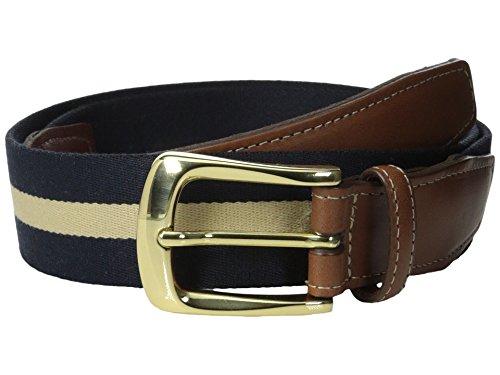Torino Leather Co. Men's European Surcingle, Navy/Tan, 40