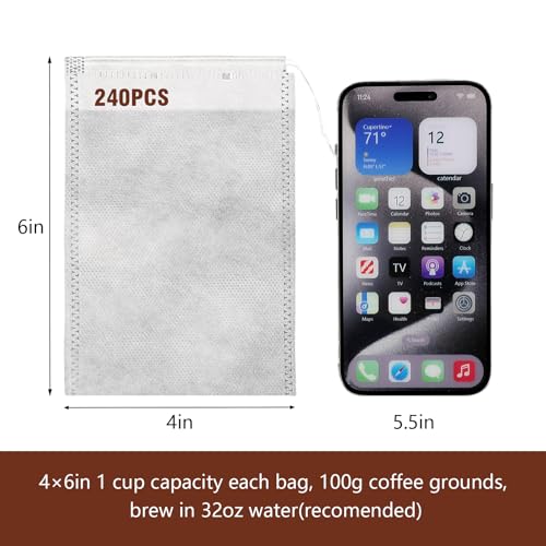 240 sacos para fermentação fria, 10 x 15 cm, sem bagunça, sacos de filtro de fermentação a frio, sac