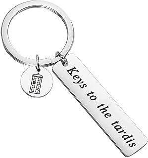AKTAP Doctor Movie Keychain Keys To The Keychain Police Box Charm Jewelry Police Box Gift Movie Quote Gift