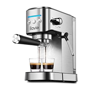 20Bar Espresso Machine, With Milk Frother Steam Wand, 1000ML Removable Water Tank, Ideal for Cappuccino, Latte and Espresso, for Home Use, Silver