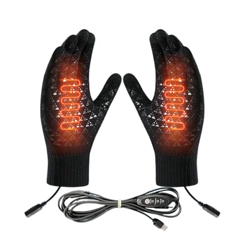 Guantes calefactables USB térmicos y cortavientos con tres modos de calor 7