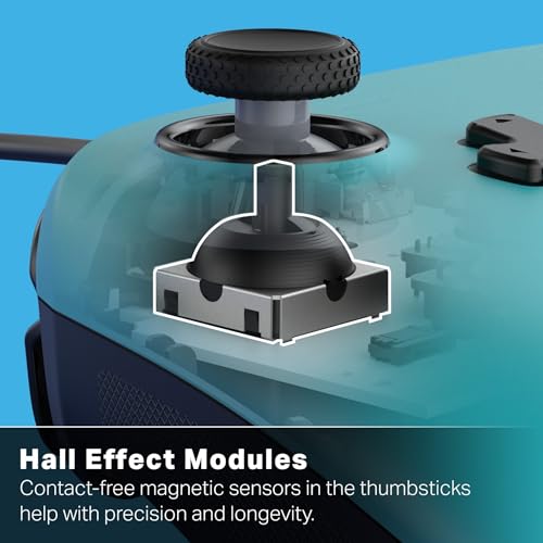 Manette filaire PowerA Advantage pour Nintendo Switch 2 - C'est l'heure de Mario, Sous licence officielle, Effet Hall, Boutons programmables, Manette Pro, Bouton C, Commandes audio intégrées