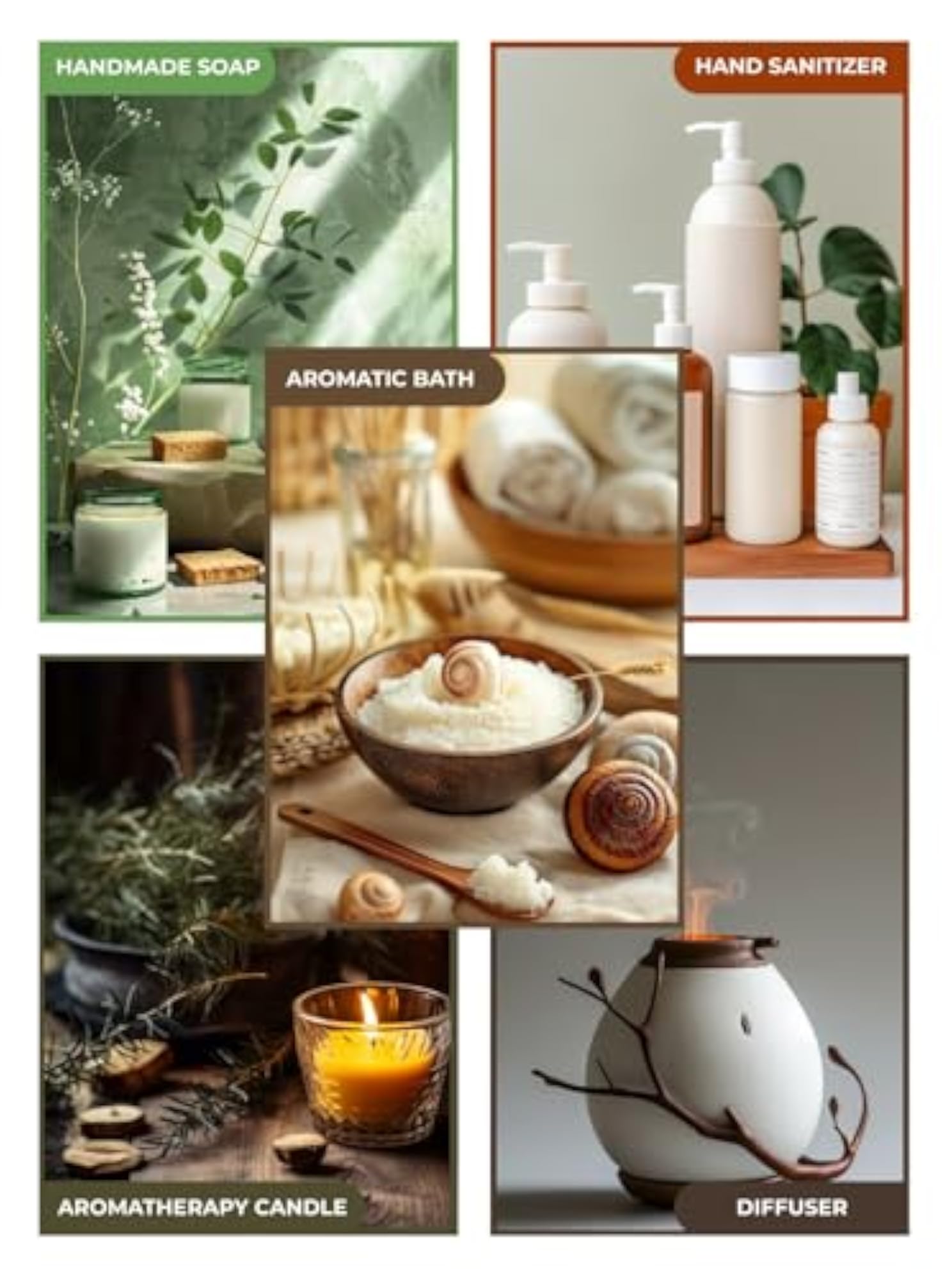 Jainik Aroma Essential Bath Diffuser Candle, Pack of 2
