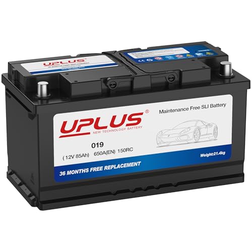 UPLUS 019 Car Battery, 12V 85Ah Maintenance Free Automotive Battery, 650A 150RC, for standard...