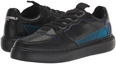 Karl Lagerfeld Paris Men's Lace Up Sneaker, Black, 9 | Image 6
