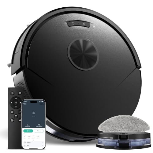 Image of UMMUND Robot Vacuum and Mop Combo, 8000Pa Strong Suction 2 in 1 Vacuum Robot with Mopping, with Schedule, Wi-Fi/App/Remote, Self-Charging, Slim, Ideal for Hard Floor, Pet Hair, Low-Pile Carpet