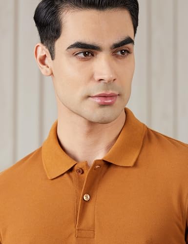 Image of Amazon Brand - Symbol Men's Cotton Rich Solid Polo Tshirt | Collar Tshirts | Half Sleeves | Plain-Regular Fit (Available in Plus Sizes and Combo Pack of 2)