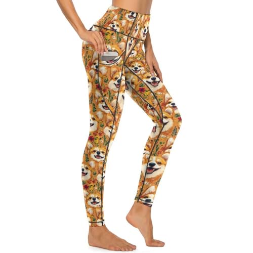 Pantalon de yoga corgi anti-glissement qui sculpte la silhouette