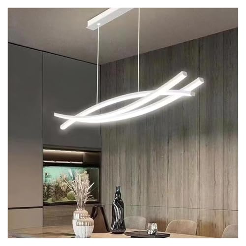 Plafonnier salon dimmable avec lampe télécommandée pour table repas