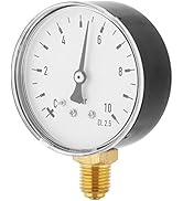 0-10 Bar Manometer Meter Side Mount Pneumatische Und Hydraulische Allzweck Luft Öl Wasser Gas Pie...