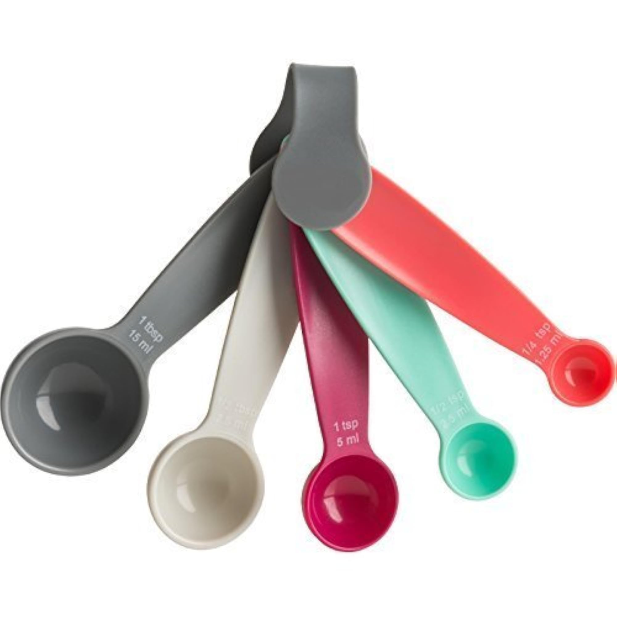 Set of 5 Measuring Spoons for Baking and Cooking