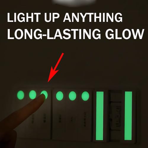 Purplewillow PW-568 Glow In The Dark Tape And Sticker Set- 33 Ft X 0.5 Inch+132 Pcs,Dots/Star Glow Tape Sticker,Glowing Dots Sticker,Bright Fluorescent Tape thumb #1